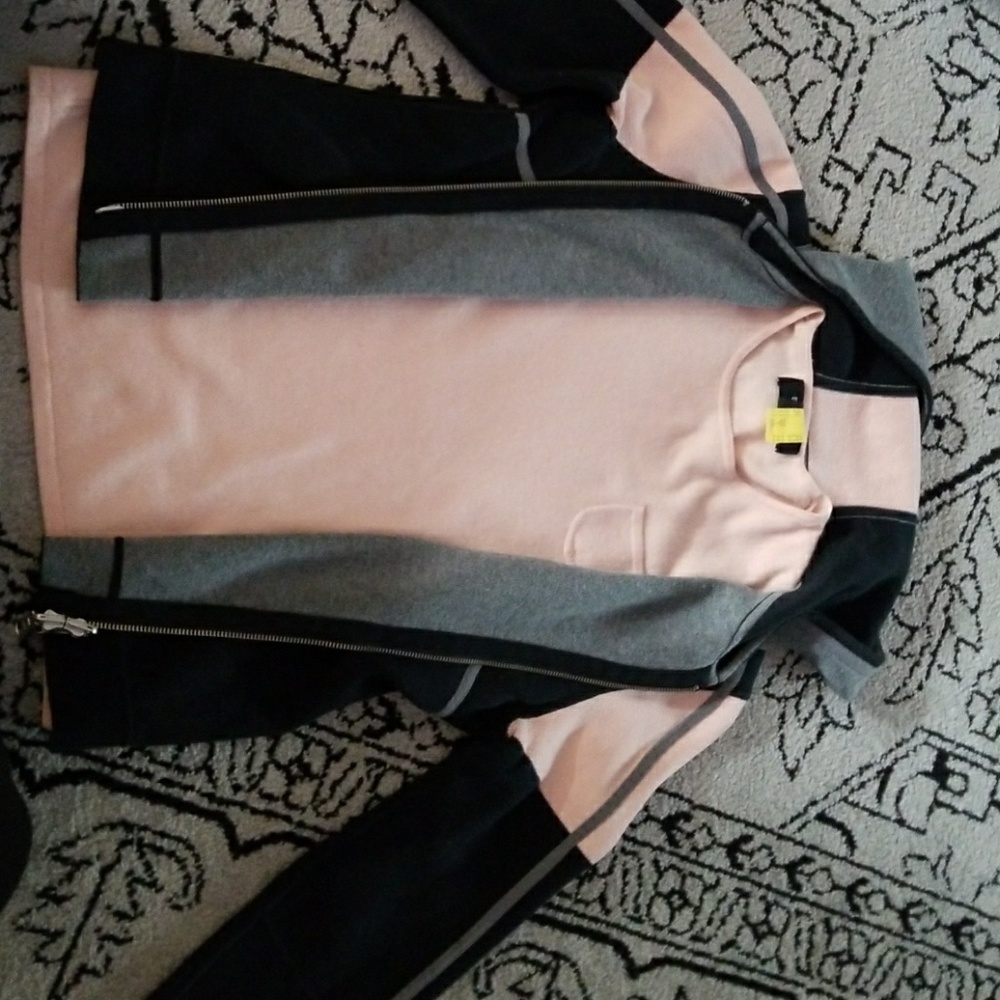 Express zip-up sweater and cashmere shirt